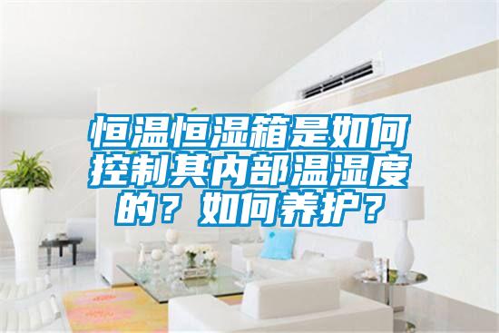 恒溫恒濕箱是如何控制其內部溫濕度的？如何養護？