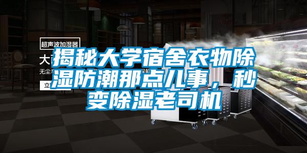 揭秘大學宿舍衣物除濕防潮那點兒事,秒變除濕老司機