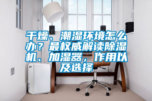 干燥、潮濕環(huán)境怎么辦？最權(quán)威解讀除濕機(jī)、加濕器，作用以及選擇